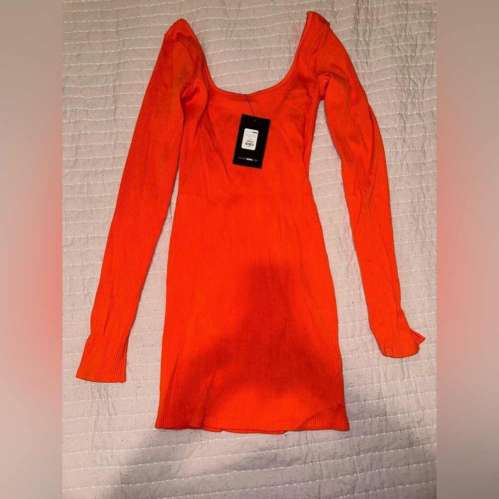 Fashion Nova orange mini dress